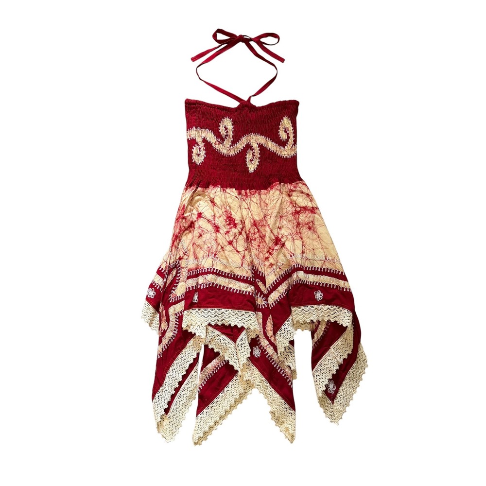 Advanced Apparel Handkerchief Short Dress Tunic Skirt Y2K Fairy Boho One Size